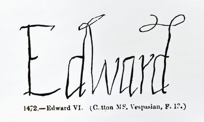 Reproduction of the signature of Edward VI by Unbekannt Unbekannt